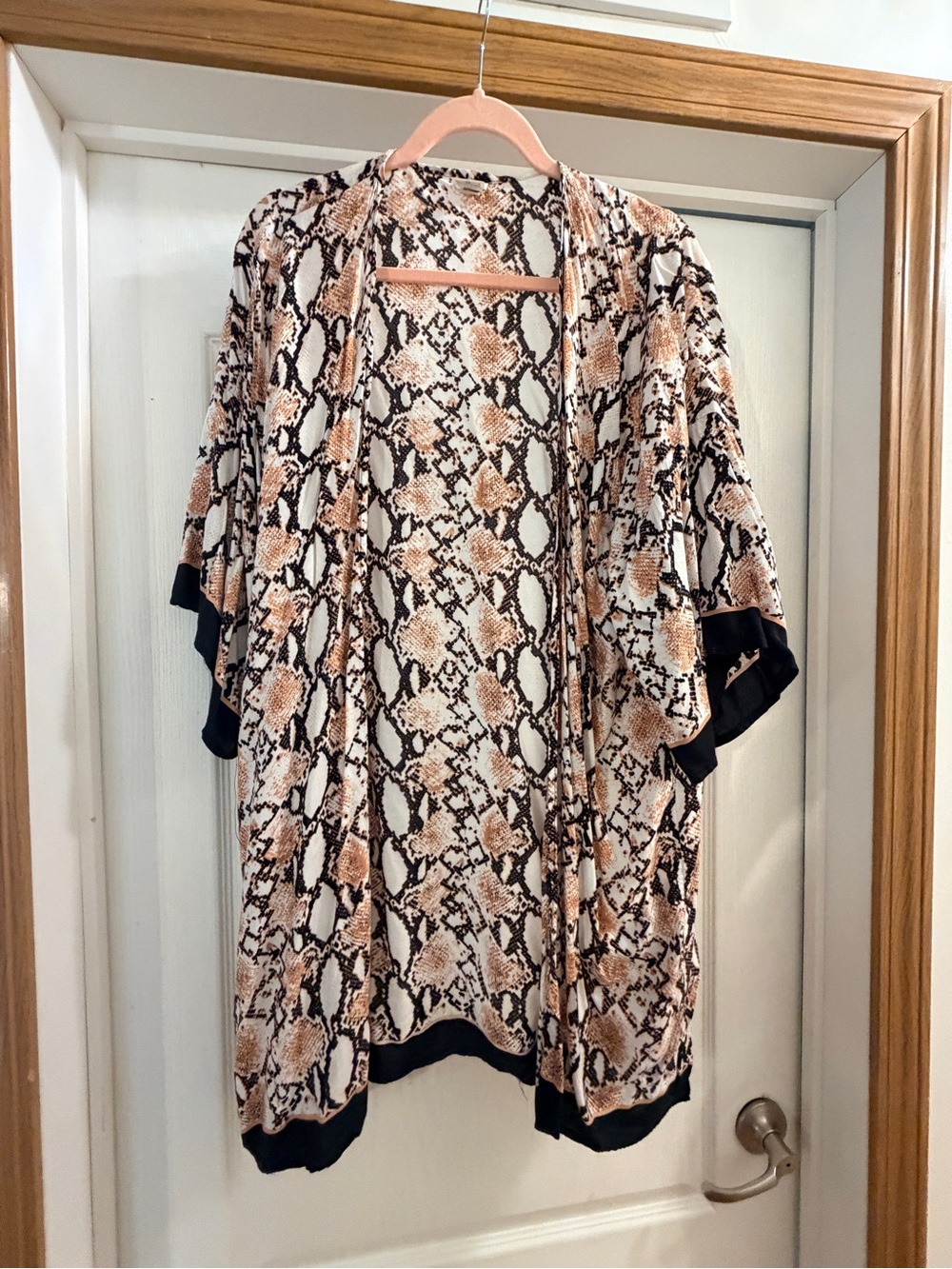 Open Front Kimono Cardigan - Neutral Tones